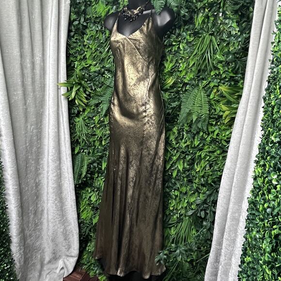 RITA ORA X PRIMARK Dress Women 4 Gold Bohemian Flowy Formal Open Back 2668‎ - Picture 3 of 8